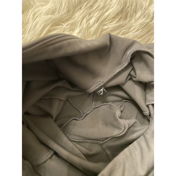 Gymshark Asymmetrical Gray Black Leggings S Small Booty Contour Colorblock Pants - Picture 6 of 7